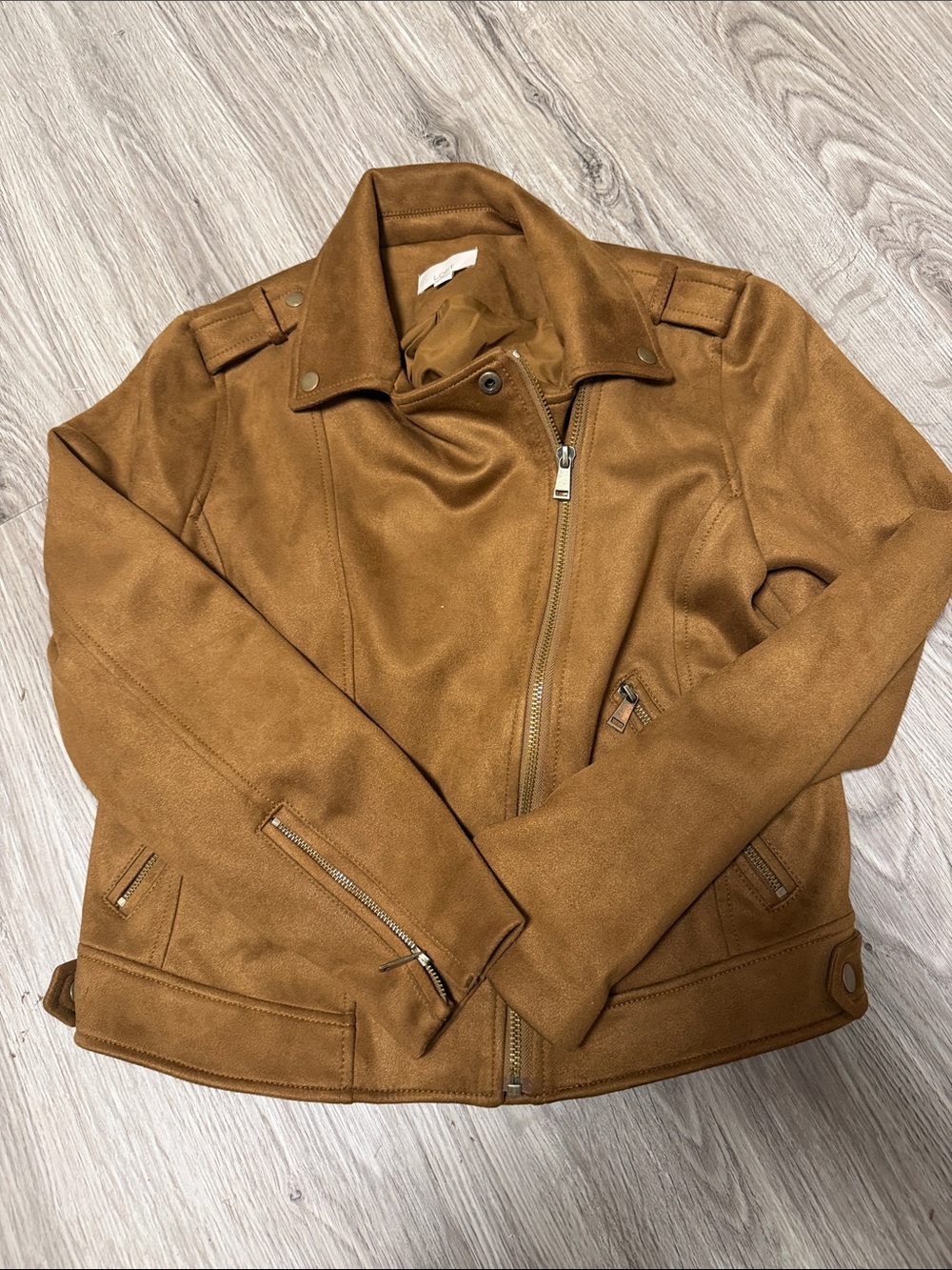 LOFT Faux Suede-Motto Jacket
